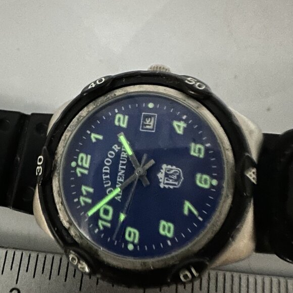 Field & Stream Watch Men Silver Tone Blue Dial Black Band New Battery 9” - Picture 14 of 16